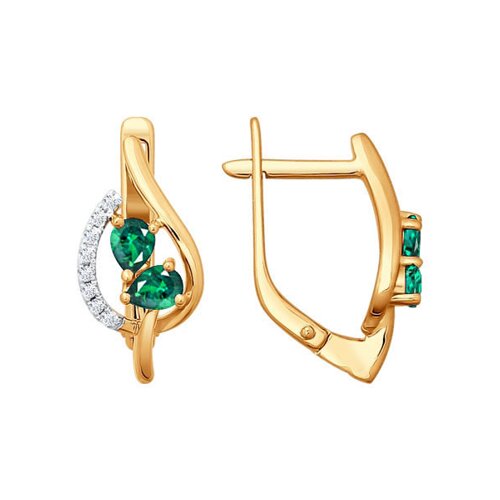 

Серьги SOKOLOV из золота с бриллиантами и изумрудами