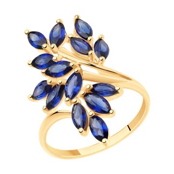 Кольцо SOKOLOV из золота с корундами 15000₽