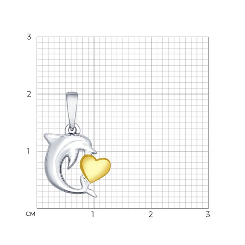 Подвеска из золочёного серебра - фото 3