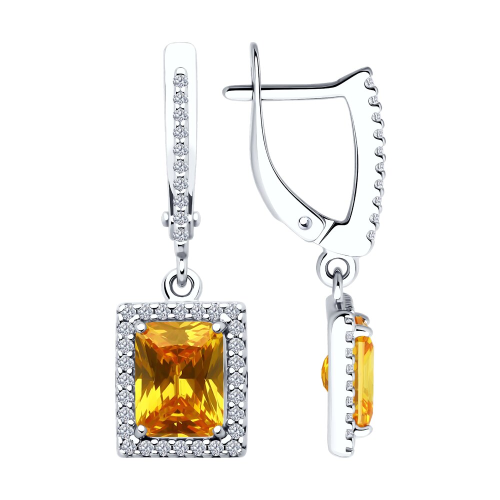 Серьги SOKOLOV из серебра с фианитами