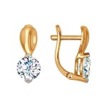 Серьги из золота со Swarovski Zirconia