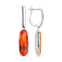 Серьги из серебра с кристаллами