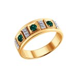 

Кольцо SOKOLOV Diamonds из золота с бриллиантами и изумрудами