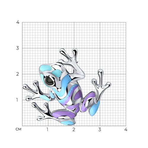 Брошь из серебра с эмалью - фото 6