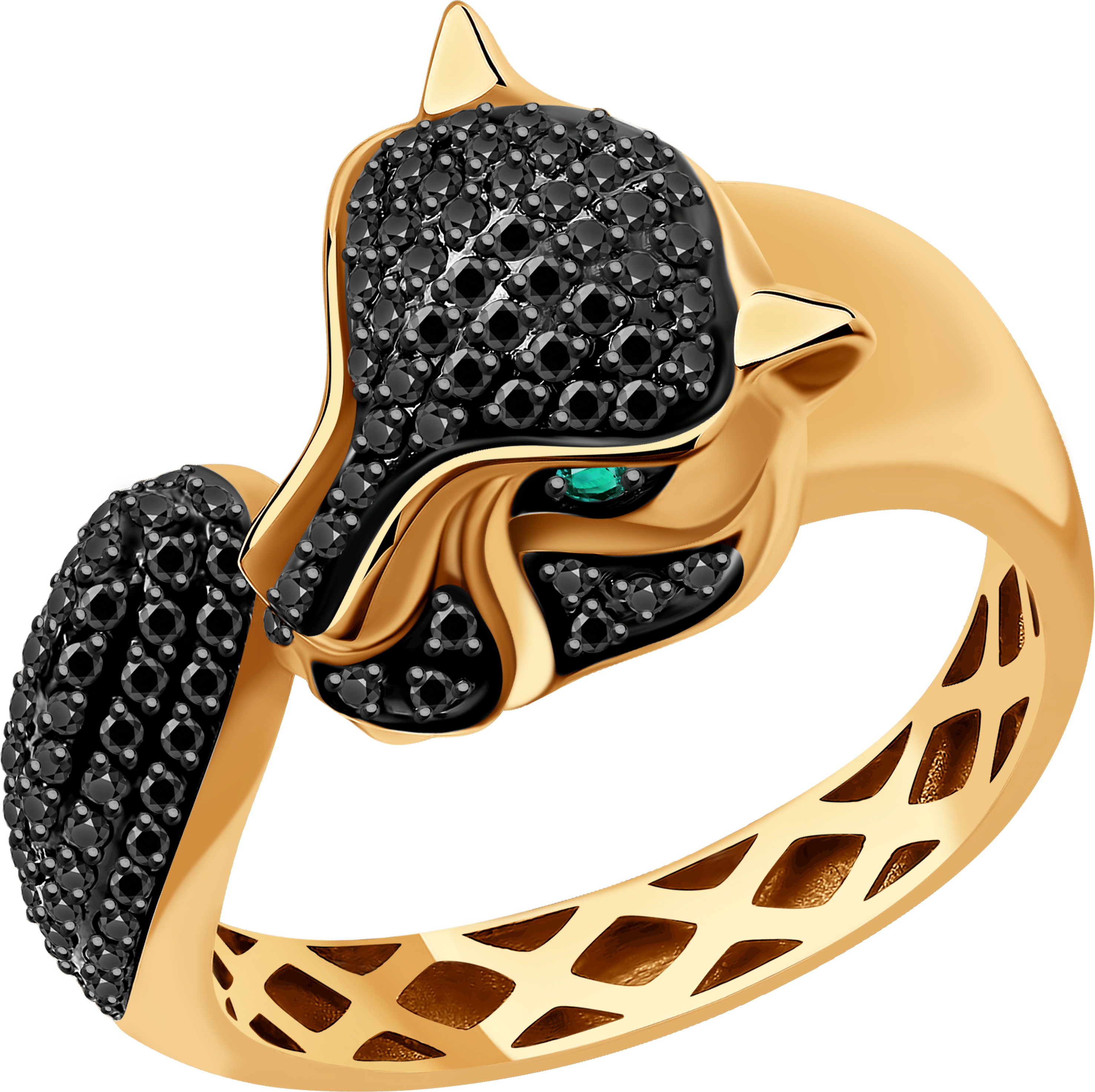 Кольцо SOKOLOV Diamonds из золота с бриллиантами и изумрудами