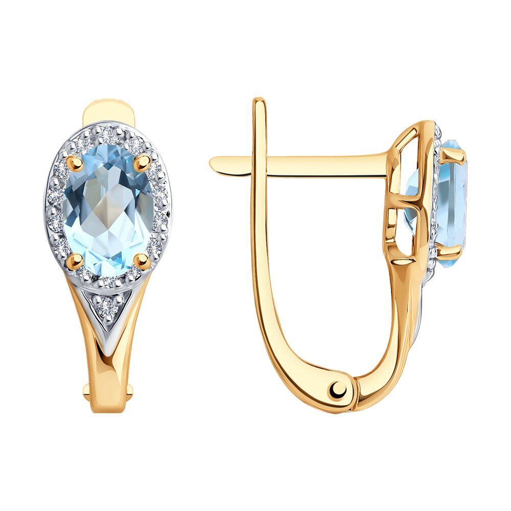

Серьги SOKOLOV Diamonds из золота с бриллиантами и топазами