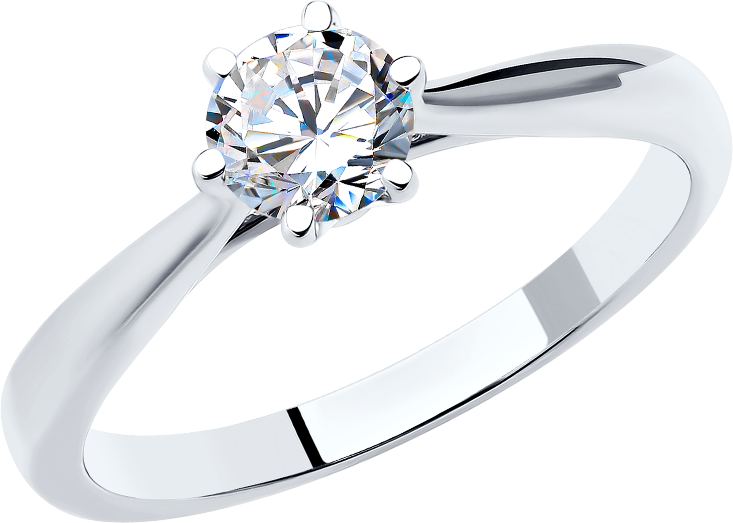 Кольцо SOKOLOV Diamonds из белого золота с бриллиантом