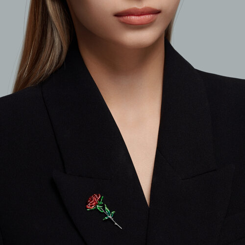 Брошь из серебра с эмалью - фото 3