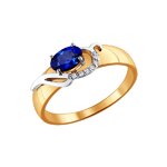 

Кольцо SOKOLOV Diamonds из комбинированного золота с бриллиантами и сапфиром