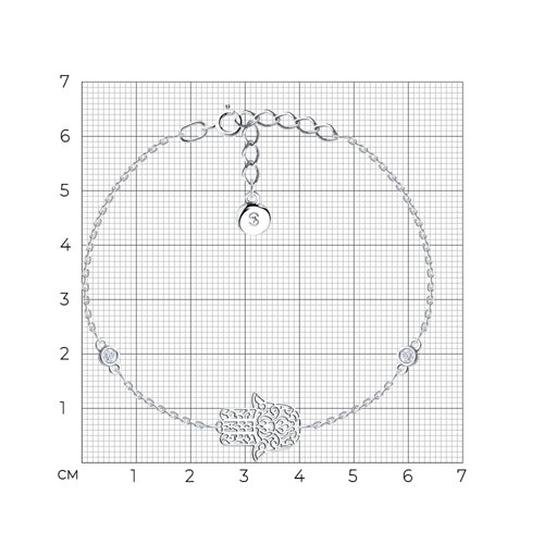 Браслет из серебра с фианитами - фото 4