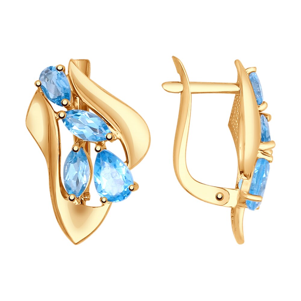 

Серьги SOKOLOV из золота с топазами