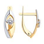 Серьги из золота с фианитами