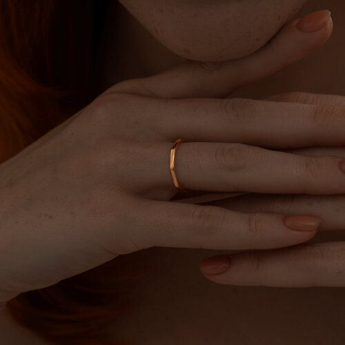 Кольцо из золочёного серебра - фото 2