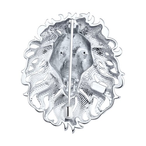 Брошь из серебра с фианитами - фото 2