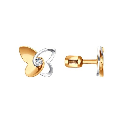 

Серьги-пусеты SOKOLOV из комбинированного золота с бриллиантами