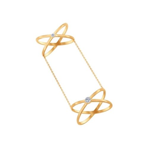 Кольцо на две фаланги SOKOLOV из золота с фианитами