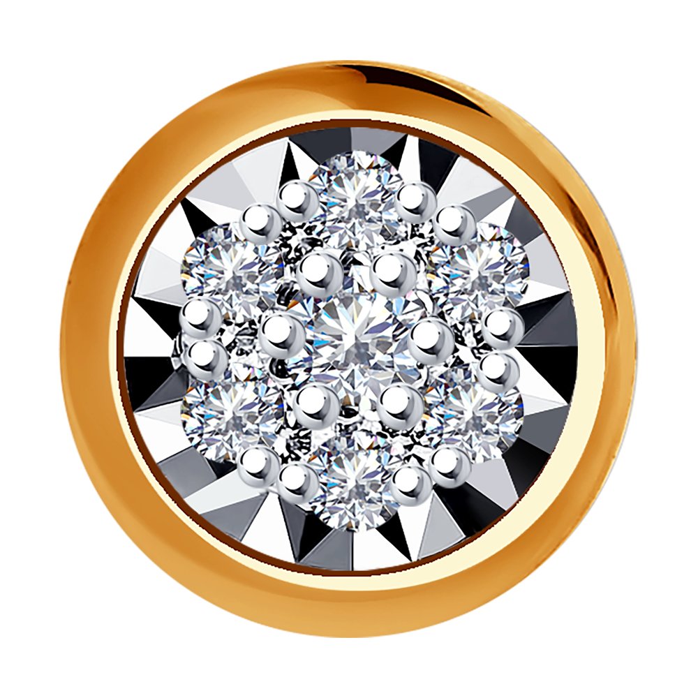 фото Подвеска sokolov diamonds из комбинированного золота с бриллиантами