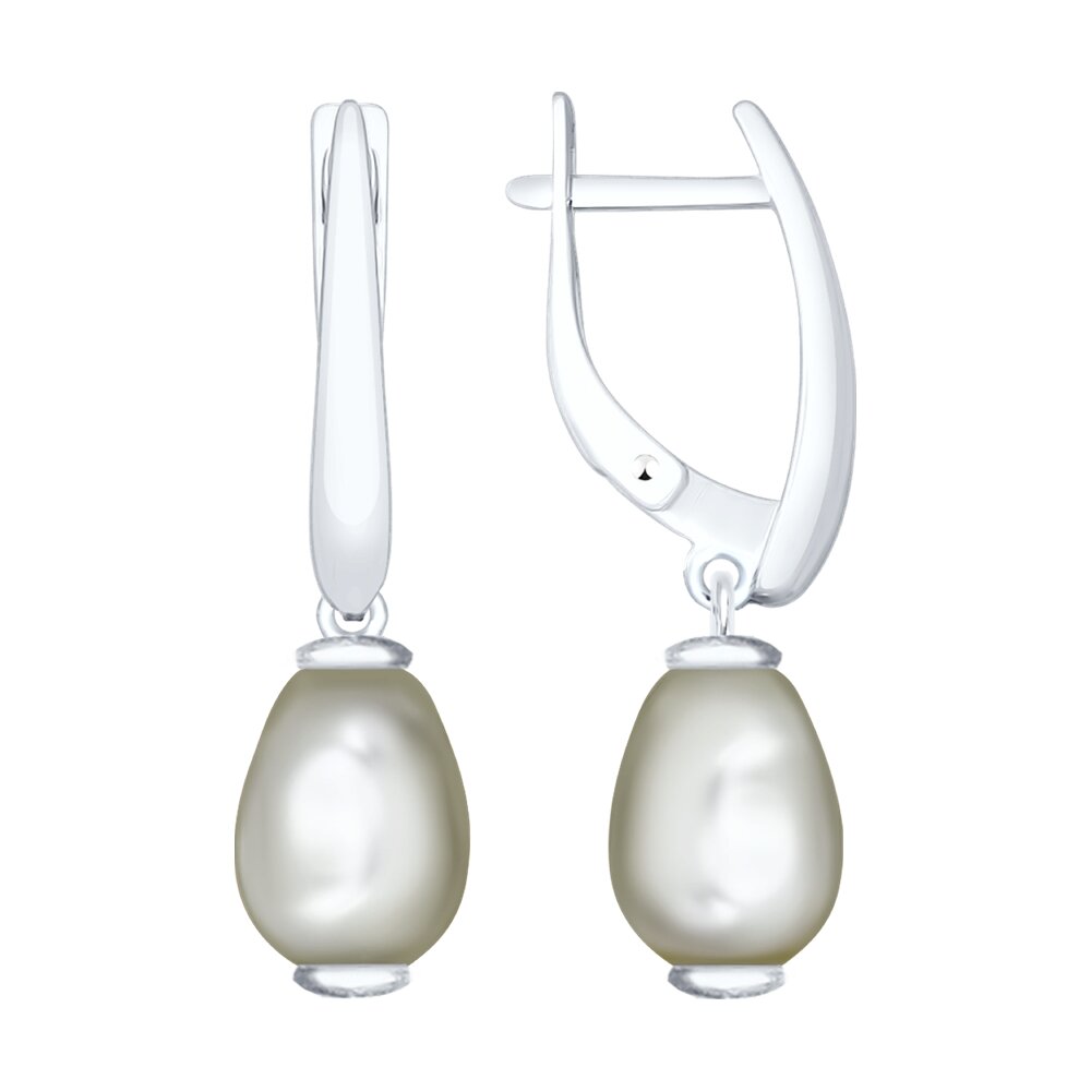 

Серьги SOKOLOV из серебра с жемчугом Swarovski