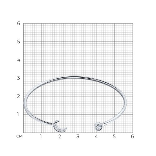 Браслет из серебра с фианитами - фото 3