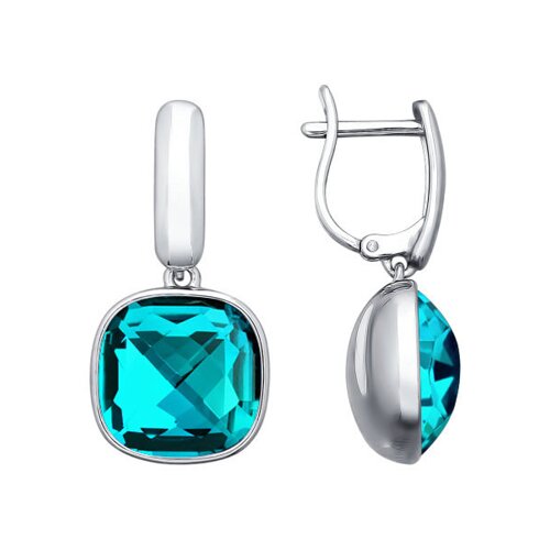 

Серьги SOKOLOV из серебра с голубыми кристаллами swarovski