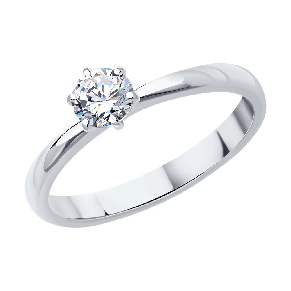 Кольцо SOKOLOV Diamonds из белого золота с бриллиантом