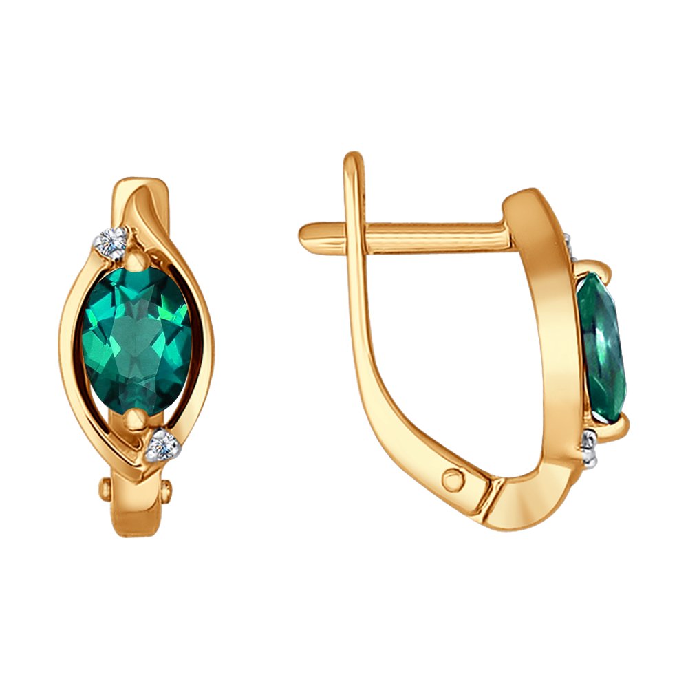 

Серьги SOKOLOV из золота с бриллиантами и изумрудами