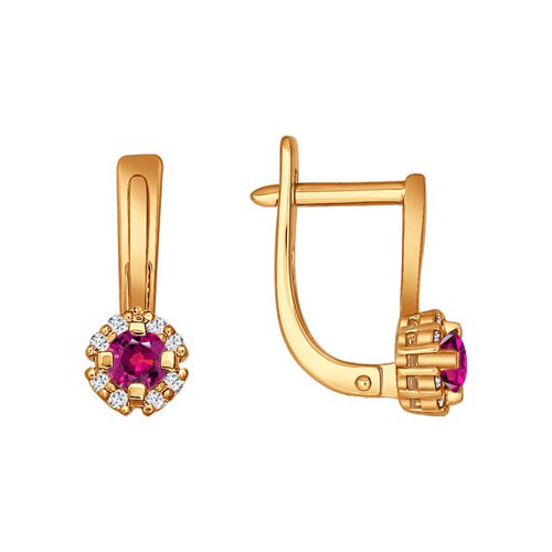 

Серьги SOKOLOV из золота с бриллиантами и рубинами