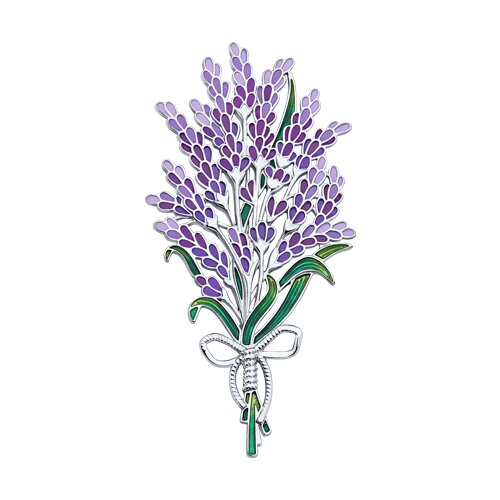 Брошь из серебра с эмалью - фото 1