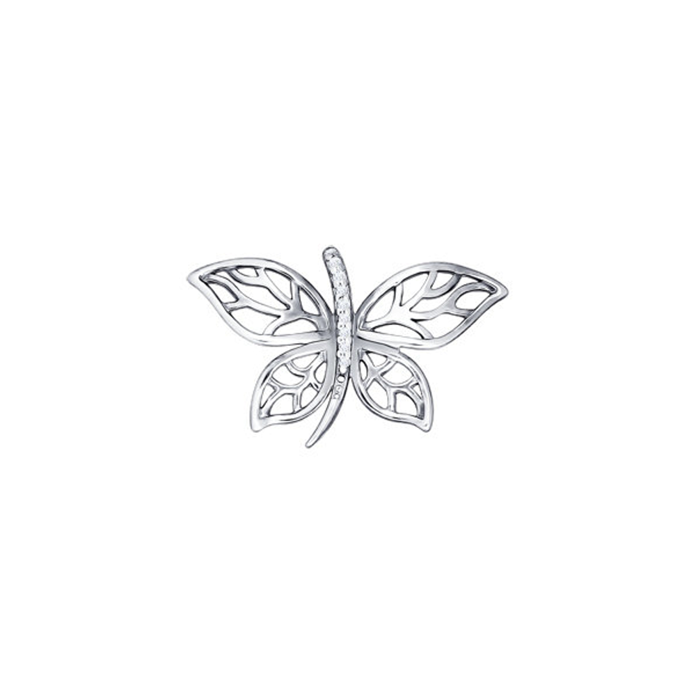 фото Подвеска в форме бабочки sokolov из серебра