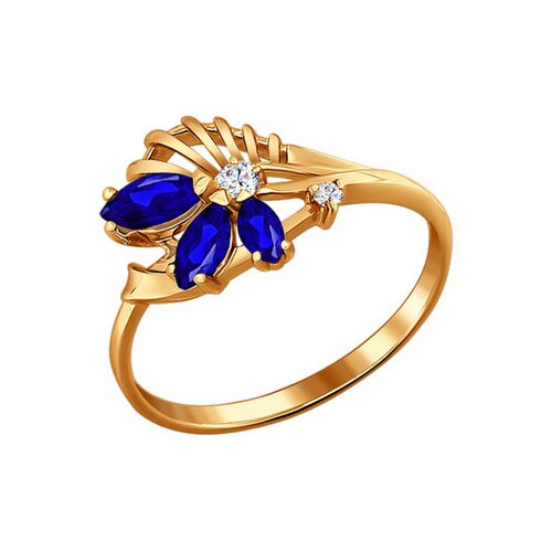 

Кольцо SOKOLOV из золота с бриллиантами и сапфирами