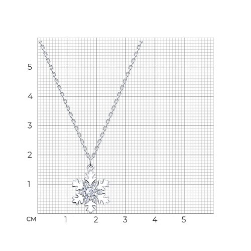 Колье из серебра с фианитами - фото 3
