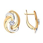 Серьги из серебра с фианитами