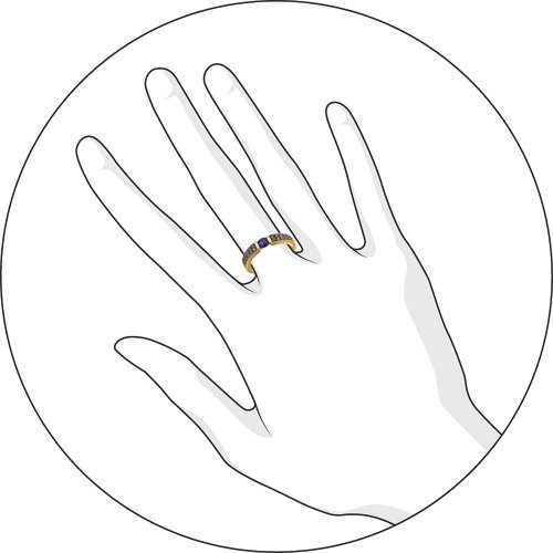 Кольцо из золота с коньячными бриллиантами и сапфиром 2010919 SOKOLOV фото 2
