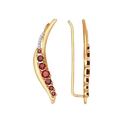 

Серьги SOKOLOV из золота с гранатами и фианитами