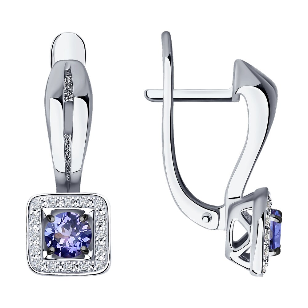 

Серьги SOKOLOV Diamonds из белого золота с бриллиантами и танзанитами