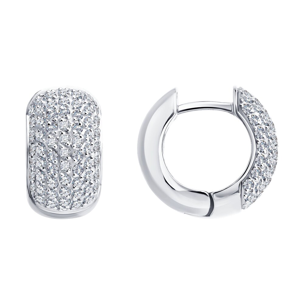 Серьги SOKOLOV из белого золота с бриллиантами