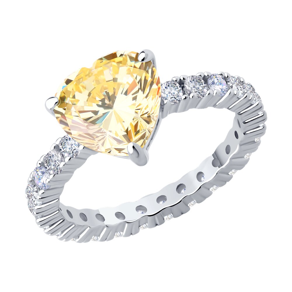 Кольцо SOKOLOV из серебра с фианитами