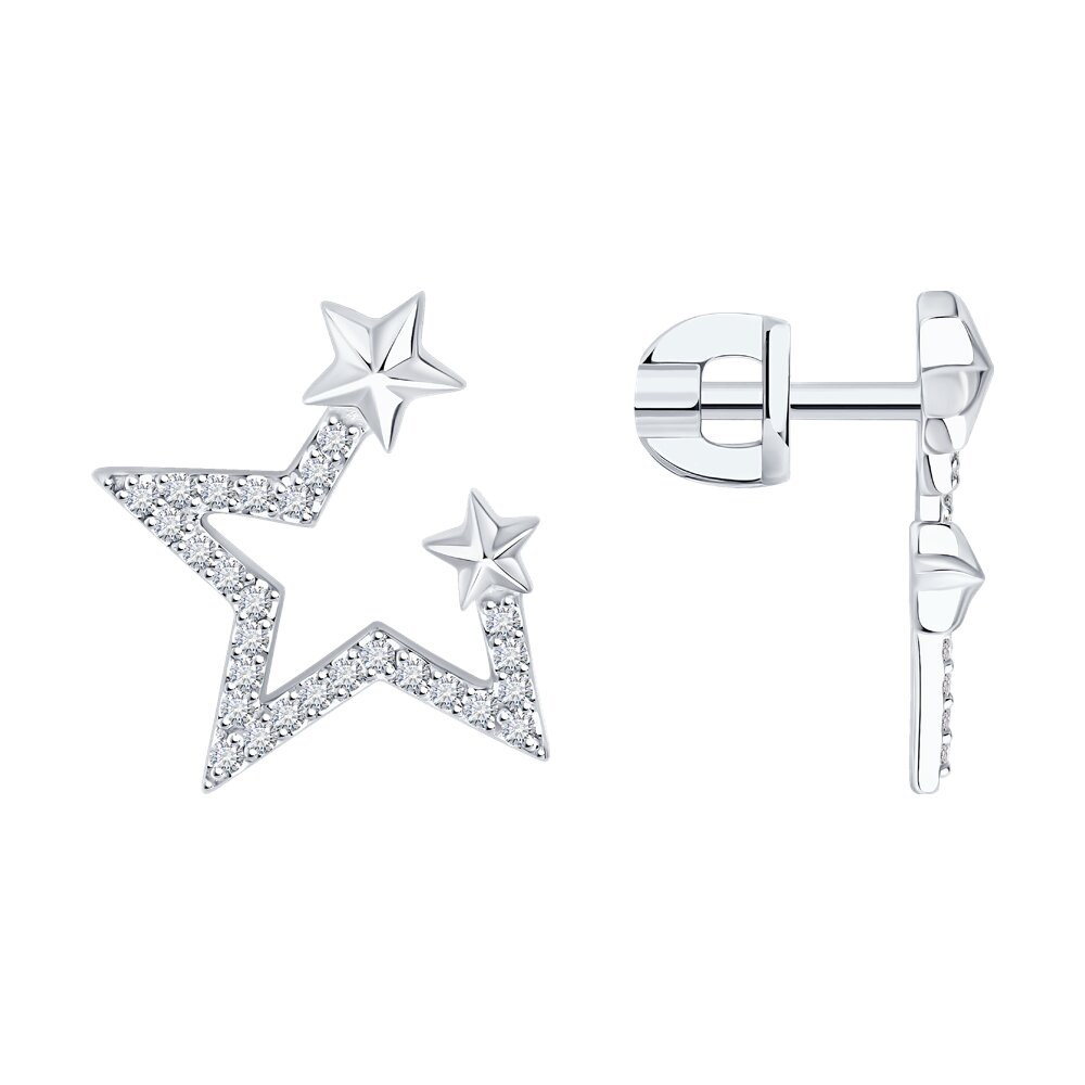 Серьги SOKOLOV из белого золота с бриллиантами 164990₽