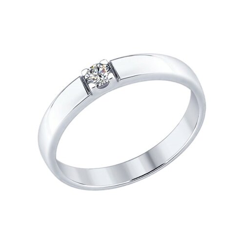Кольцо из серебра со Swarovski Zirconia (89010057) - фото