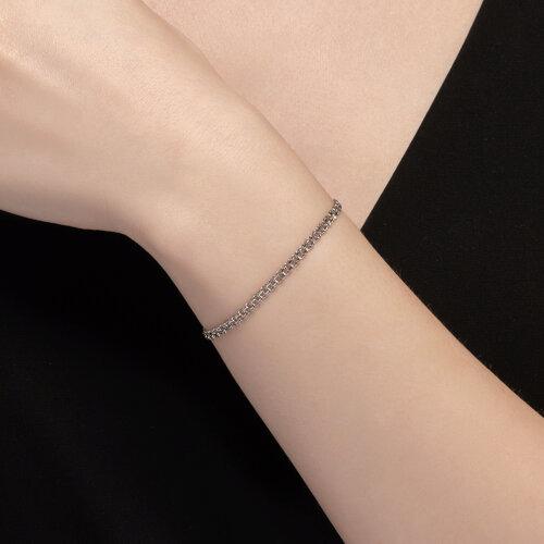 Браслет из серебра с алмазной гранью - фото 5