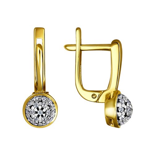 

Серьги SOKOLOV из жёлтого золота с фианитами