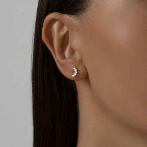 Серьги из серебра с фианитами - фото 2