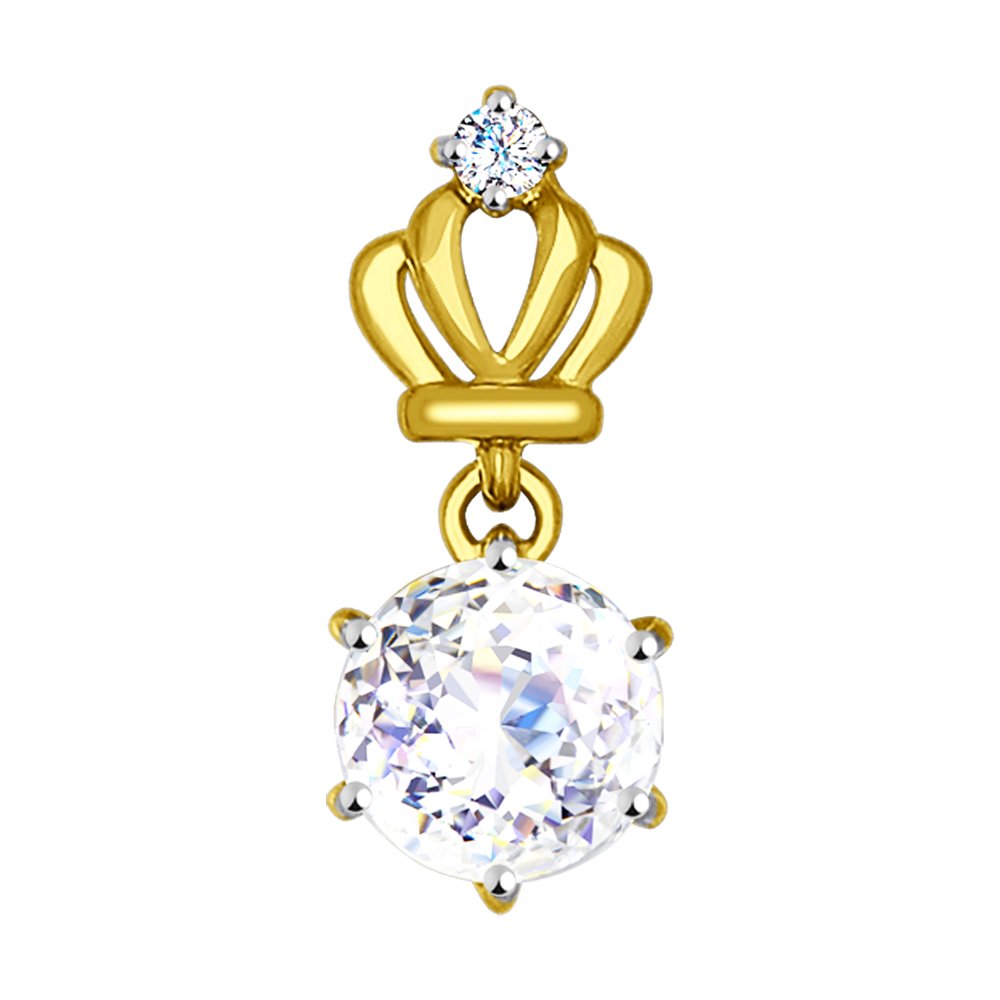 

Подвеска SOKOLOV из желтого золота со Swarovski Zirconia