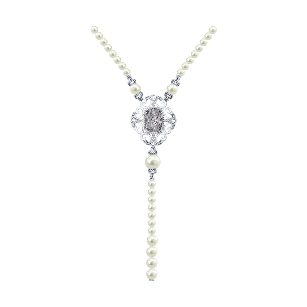 

Колье с жемчугом и кристаллами Swarovski SOKOLOV