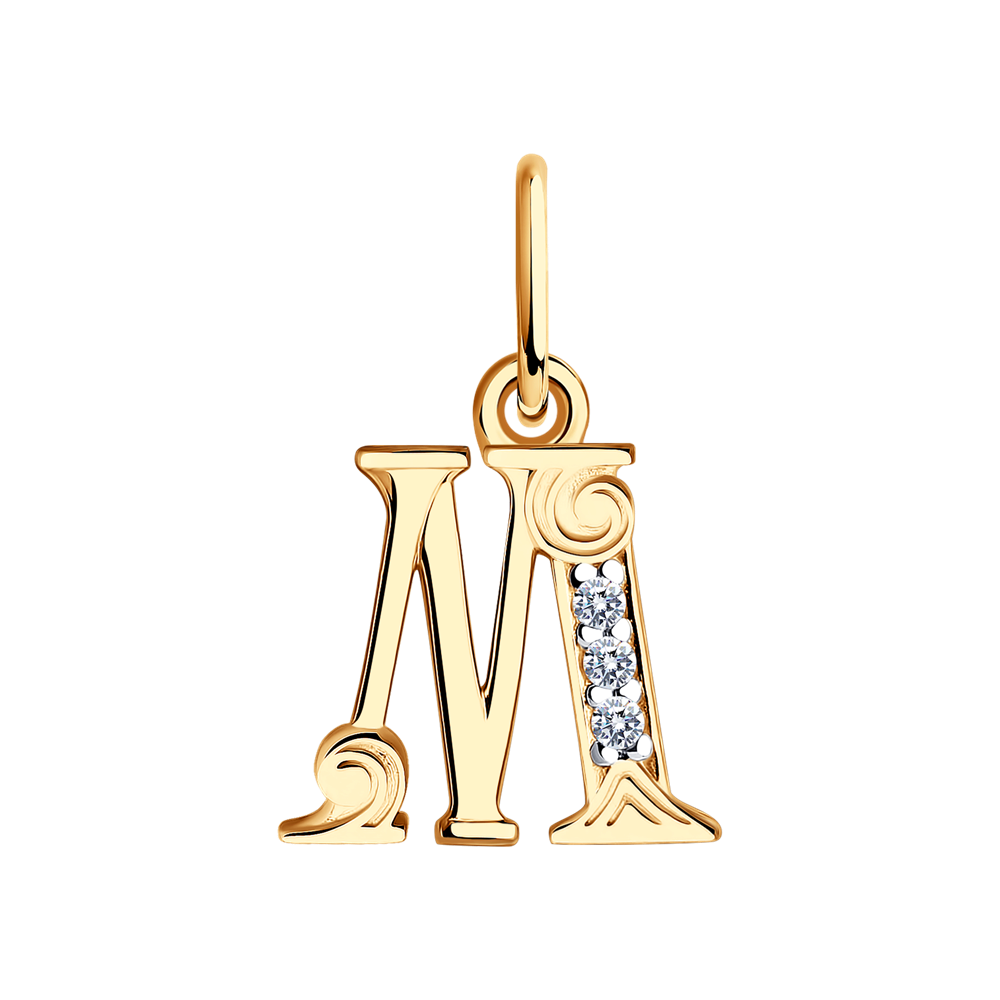 фото Подвеска-буква «м» sokolov из золота
