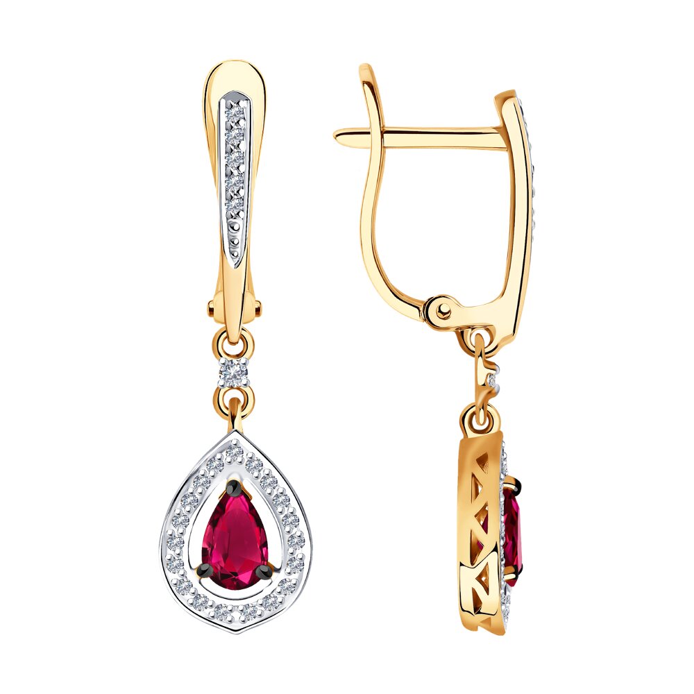 

Серьги SOKOLOV Diamonds из золота с бриллиантами и рубинами