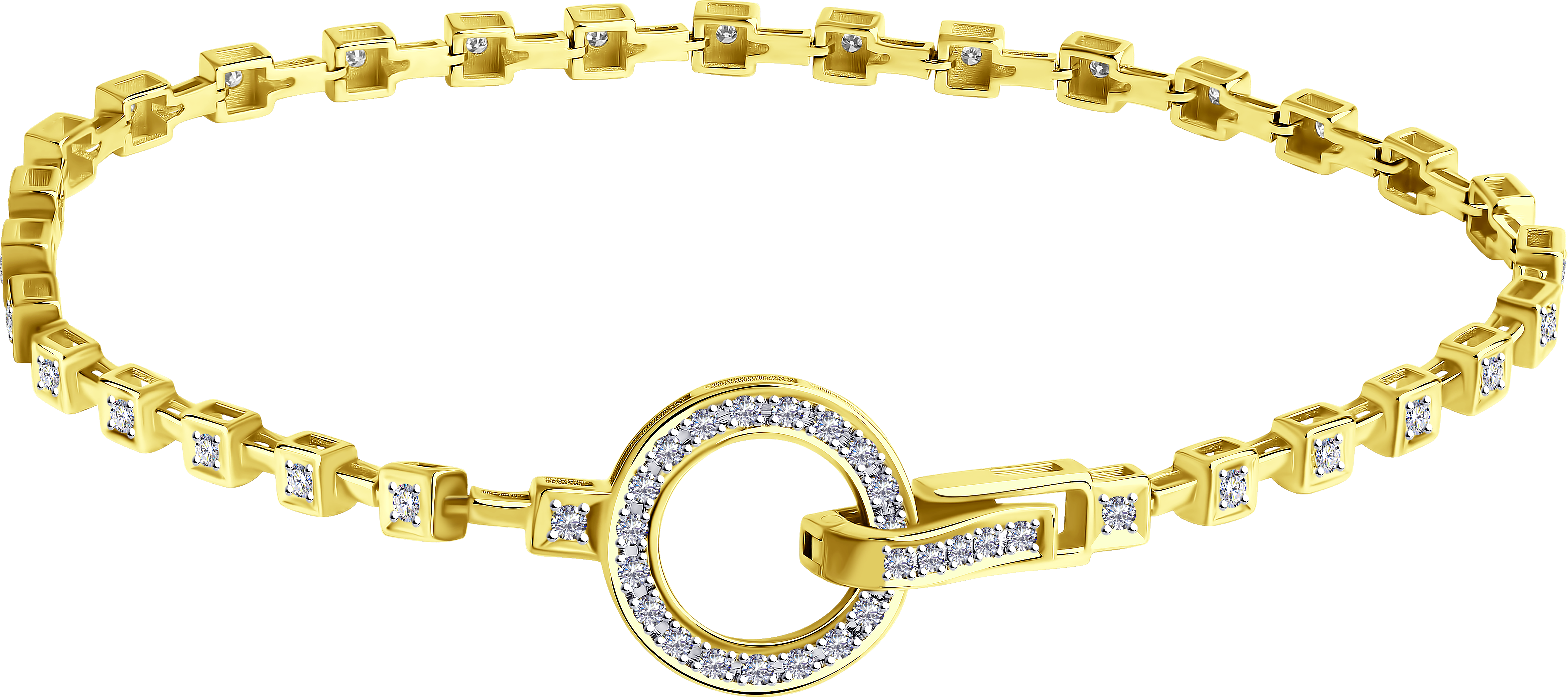 Браслет SOKOLOV Diamonds из желтого золота с бриллиантами