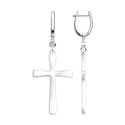 Серьги SOKOLOV из серебра с керамическими вставками и фианитами 3200₽