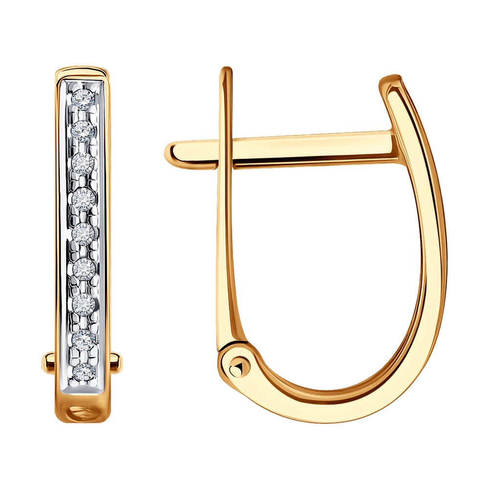 Серьги SOKOLOV Diamonds из золота с бриллиантами