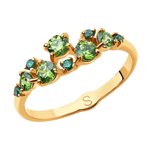 Кольцо из золота со Swarovski Zirconia и фианитами